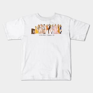 4/30 Atlanta Iconic Outfits Eras Lineup Kids T-Shirt